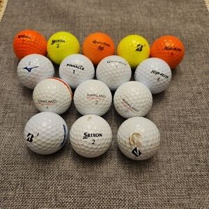 15 Assorted Brands Mix AA/AAA Used Golf Balls
